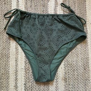 High Waisted Green Bikini Bottom